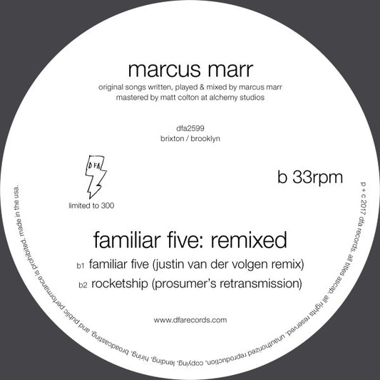 Marcus Marr : Familiar Five: Remixed (12", Maxi, Ltd)