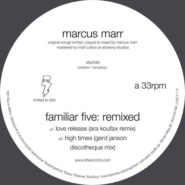 Marcus Marr : Familiar Five: Remixed (12", Maxi, Ltd)