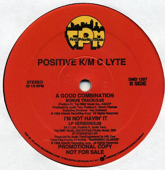 Positive K : A Good Combination / I'm Not Havin' It (12", Promo)