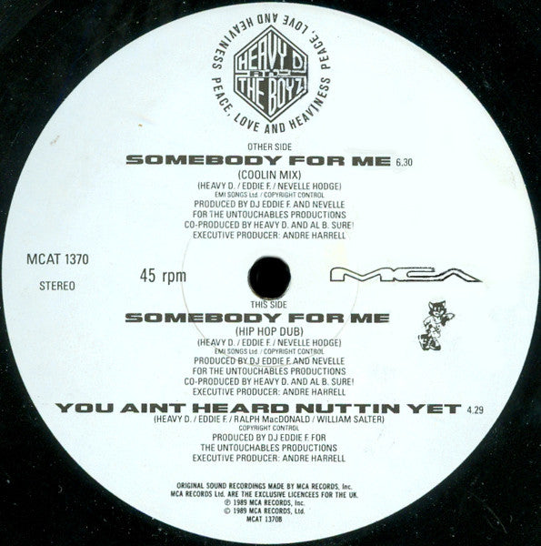 Heavy D. & The Boyz : Somebody For Me (12")