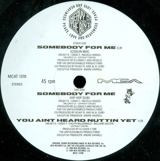 Heavy D. & The Boyz : Somebody For Me (12")