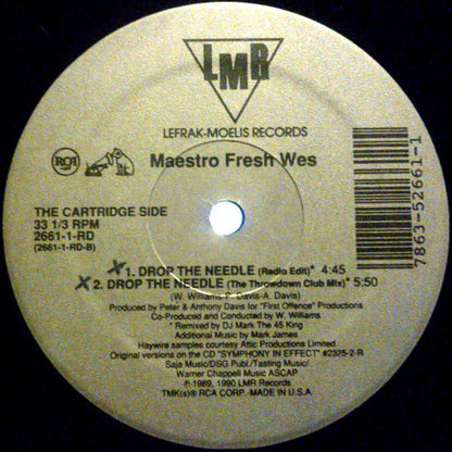 Maestro Fresh-Wes : Drop The Needle (12")