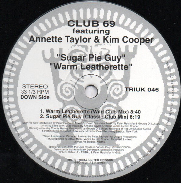Club 69 Featuring Annette Taylor & Kim Cooper : Sugar Pie Guy / Warm Leatherette (2x12")