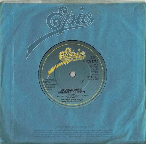 George Duke : Brazilian Love Affair (7", Single)