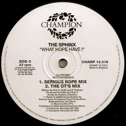 The Sphinx* : What Hope Have I (2x12", Promo)