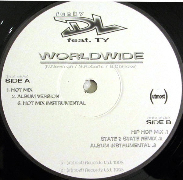 Funky DL Featuring Ty : Worldwide (12", Single)
