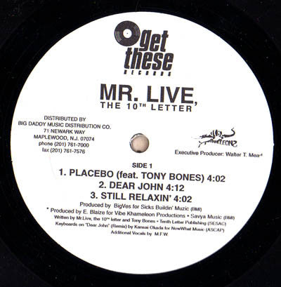 Mr. Live : The 10th Letter (12")