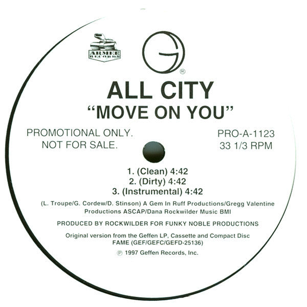All City : Move On You / Basic Training (12", Promo)
