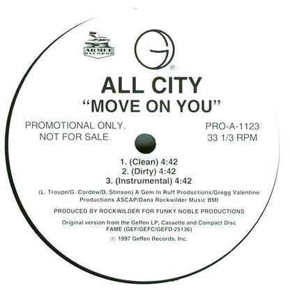 All City : Move On You / Basic Training (12", Promo)