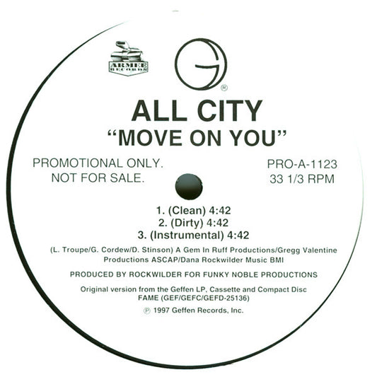 All City : Move On You / Basic Training (12", Promo)