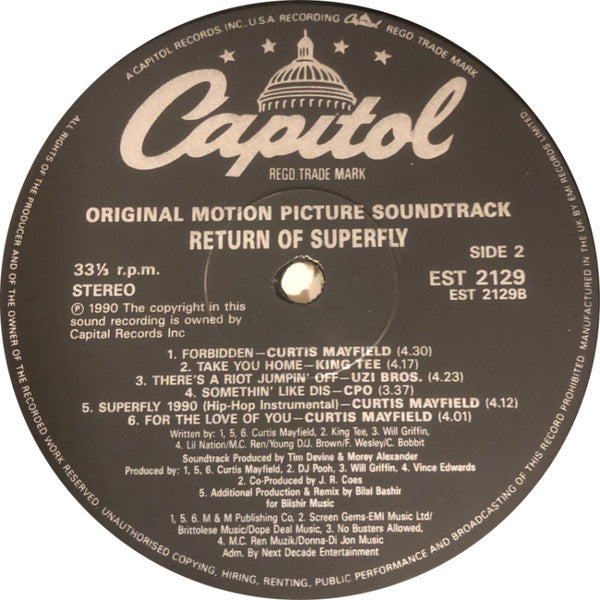 Various : Return Of Superfly (Original Motion Picture Soundtrack) (LP, Comp)