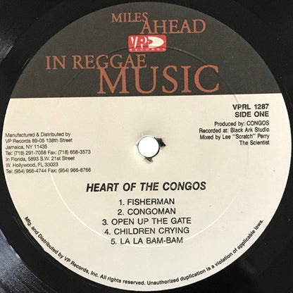 The Congos, Cedric Myton ∙ Roydel Johnson : Heart Of The Congos (LP, Album, RE)