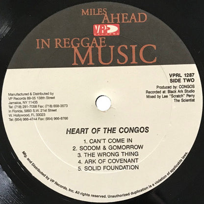 The Congos, Cedric Myton ∙ Roydel Johnson : Heart Of The Congos (LP, Album, RE)