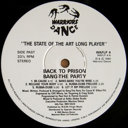 Bang The Party : Back To Prison (LP, Album)
