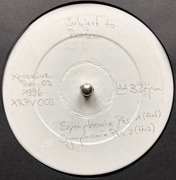 Subject To Reason : Symphonix Pt. 1 / Symphonix Pt. 2 (12", Promo)