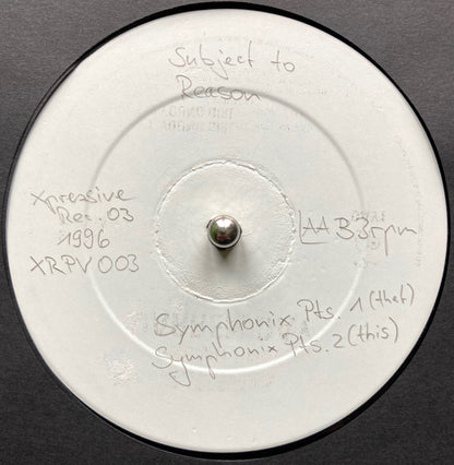 Subject To Reason : Symphonix Pt. 1 / Symphonix Pt. 2 (12", Promo)