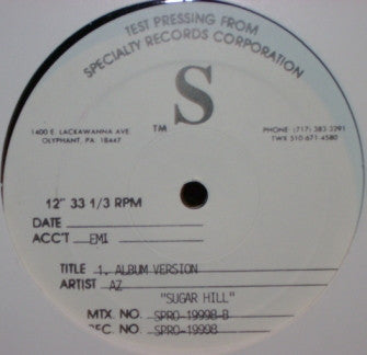 AZ : Sugar Hill (12", TP)