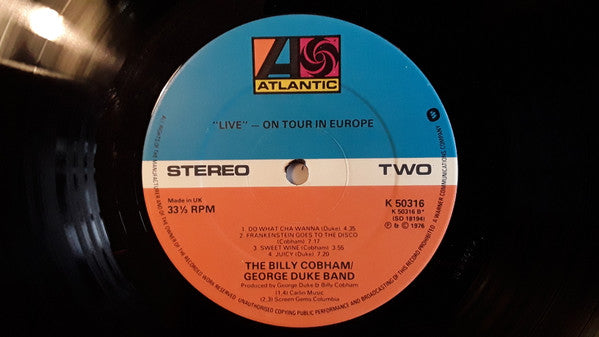 The Billy Cobham / George Duke Band : "Live" On Tour In Europe (LP, Album)