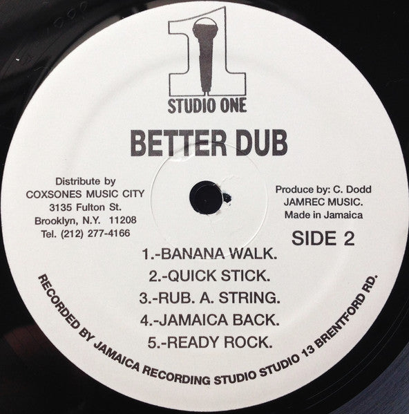 Dub Specialist : Better Dub From Studio One (LP, Album, RP)