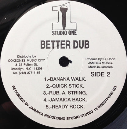 Dub Specialist : Better Dub From Studio One (LP, Album, RP)