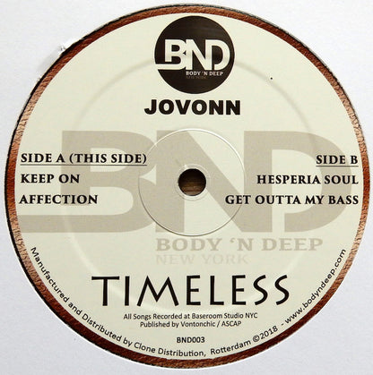 Jovonn : Timeless  (3x12", Album)