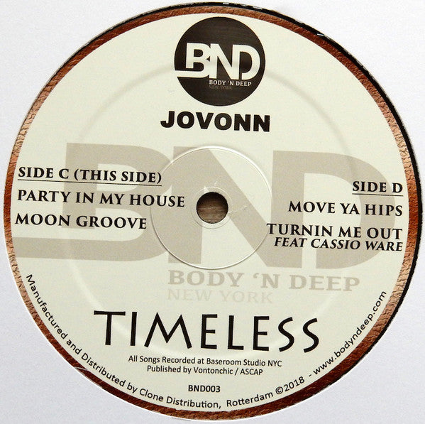 Jovonn : Timeless  (3x12", Album)