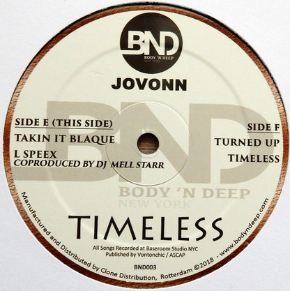 Jovonn : Timeless  (3x12", Album)