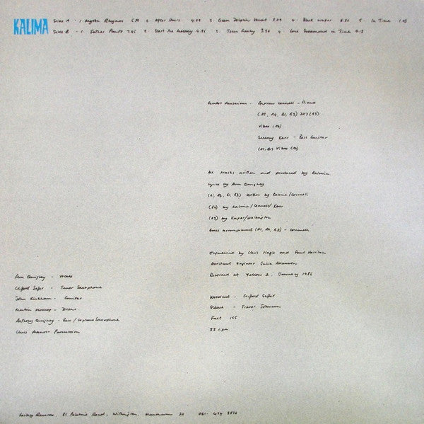 Kalima : Night Time Shadows (LP, Album)