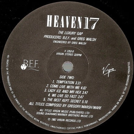 Heaven 17 : The Luxury Gap (LP, Album, EMI)