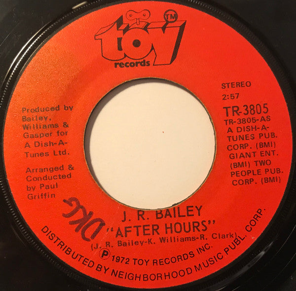 J.R. Bailey : After Hours / Heaven On Earth (7", Single, Jac)