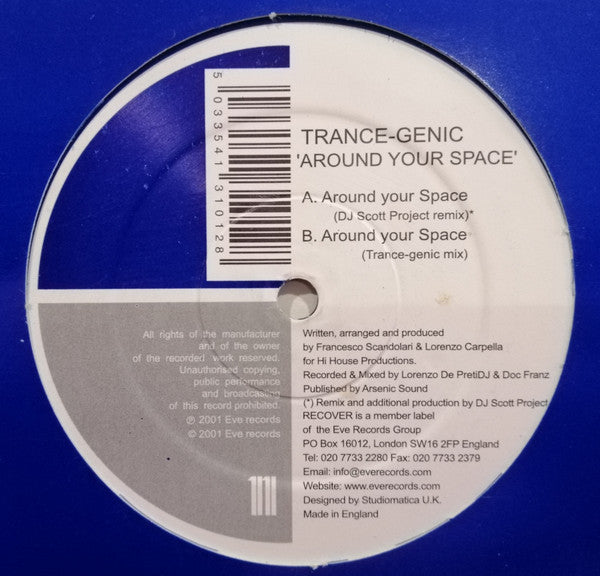 Trance-Genic : Around Your Space (12")