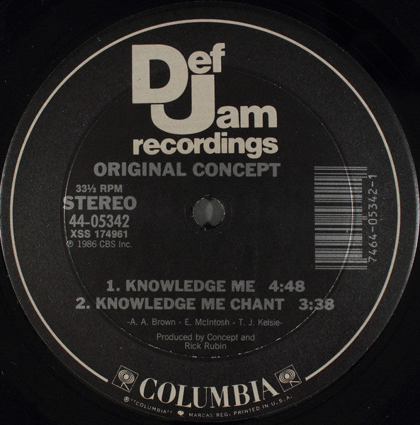Original Concept : Can You Feel It? / Knowledge Me (12")