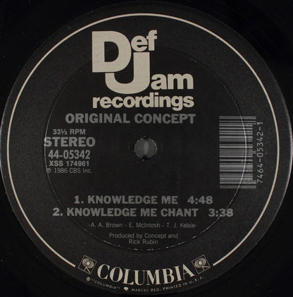 Original Concept : Can You Feel It? / Knowledge Me (12")