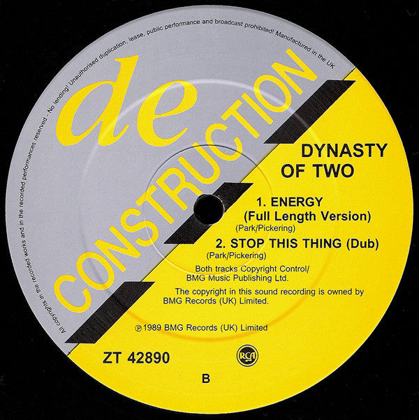 Dynasty Of Two Featuring Rowetta : Stop This Thing (12")