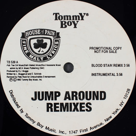 House Of Pain : Jump Around Remixes (12", Promo)
