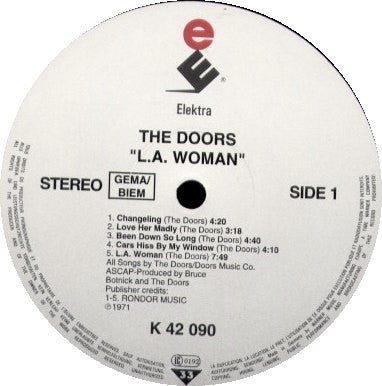 The Doors : L.A. Woman (LP, Album, RE)