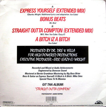 N.W.A. : Express Yourself (12", Maxi)