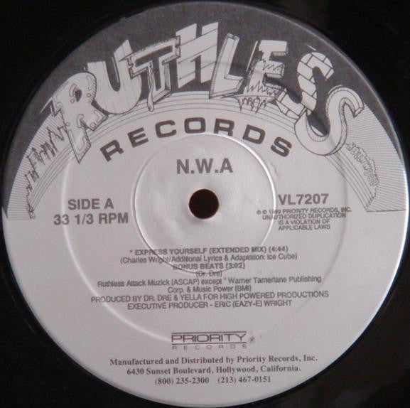 N.W.A. : Express Yourself (12", Maxi)