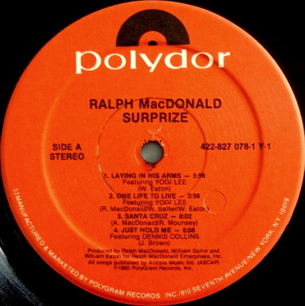 Ralph MacDonald : Surprize (LP, Album)