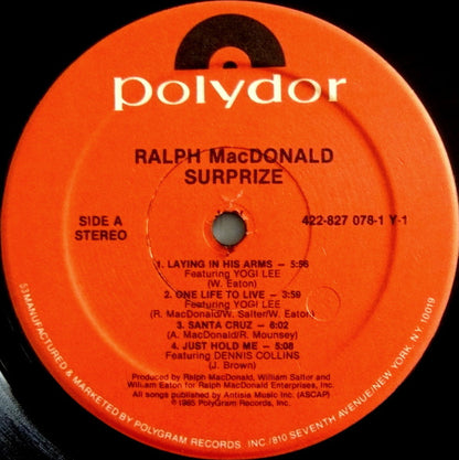 Ralph MacDonald : Surprize (LP, Album)