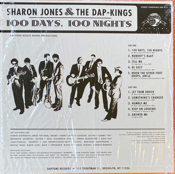 Sharon Jones & The Dap-Kings : 100 Days, 100 Nights (LP, Album, RE)