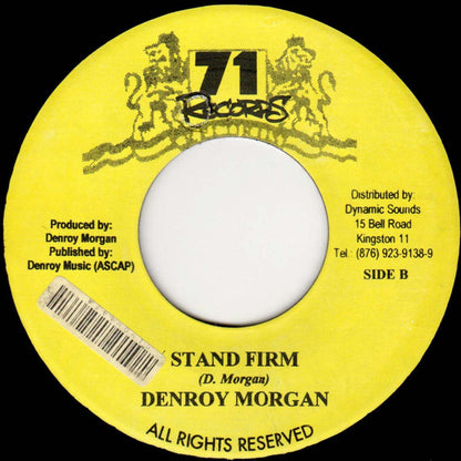 Denroy Morgan : Cool Runnings / Stand Firm (7")