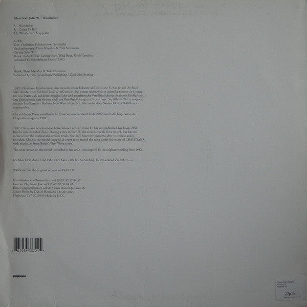 Glove feat. Julia W. : Wunderbar (12")