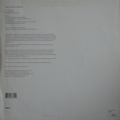 Glove feat. Julia W. : Wunderbar (12")
