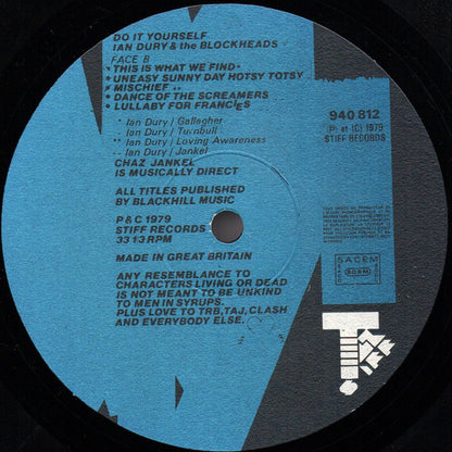 Ian Dury & The Blockheads* : Do It Yourself (LP, Album)