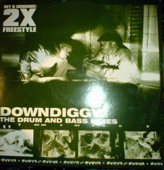 MC Det & Skibadee Present 2 x Freestyle : Downdiggy The Drum And Bass Mixes (12")