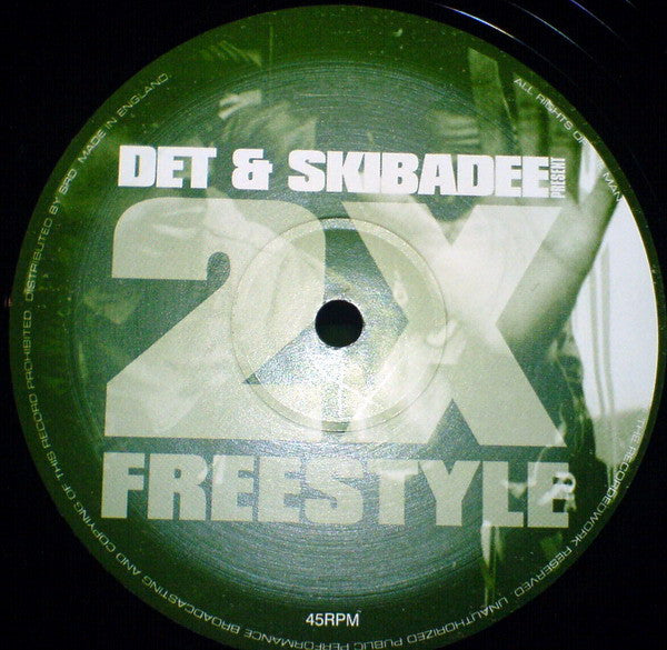 MC Det & Skibadee Present 2 x Freestyle : Downdiggy The Drum And Bass Mixes (12")