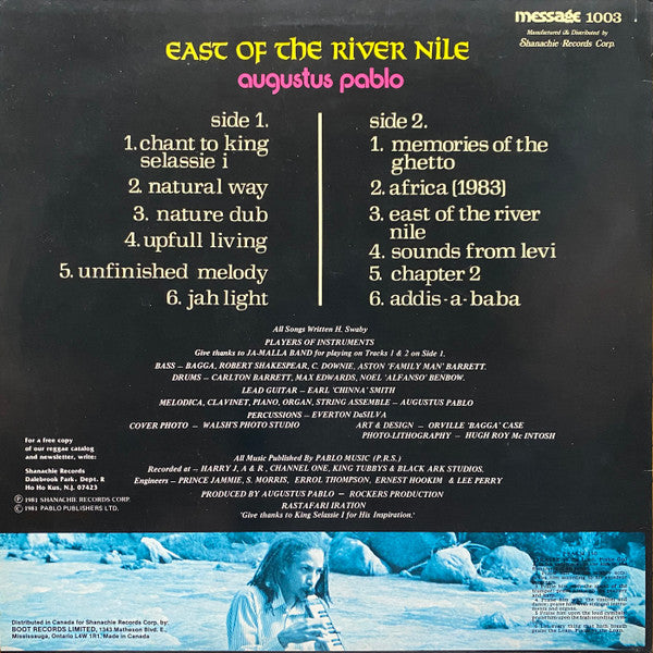 Augustus Pablo : East Of The River Nile (LP, Album, RE)