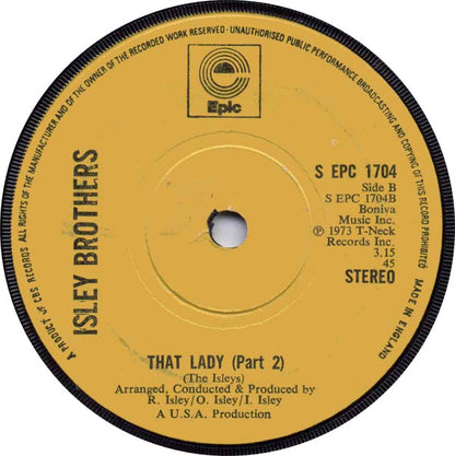 Isley Brothers* : That Lady (7", Single, Sol)