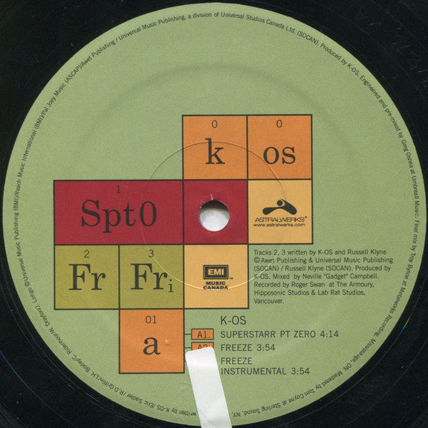 K-OS : Superstarr / Freeze (12")